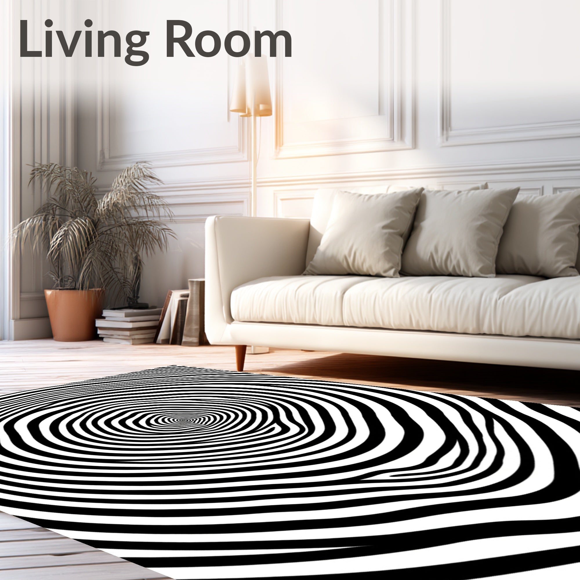 Abstract Swirl Optical Illusion Rug