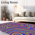 Vibrant Swirls Flowing Pattern Rug