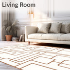 Abstract Interconnecting Geometric Lines Rug