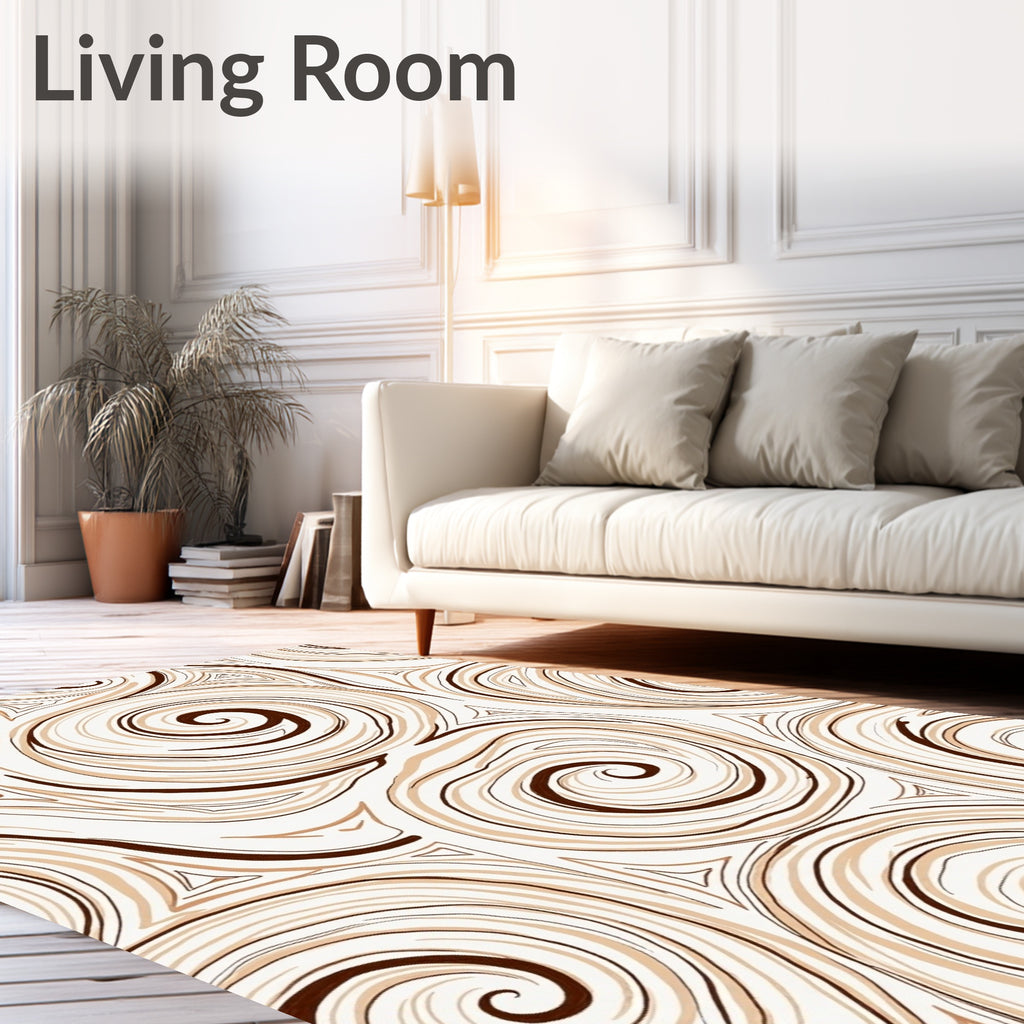 Swirl Line Abstract Pattern Design Rug