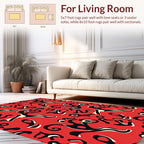 Abstract Swirls Figures Pattern Rug