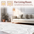 Abstract Swirls Triangles Pattern Rug