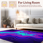 Vibrant Swirls Neon Pattern Rug