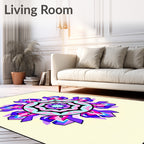 Vibrant Floral Mandala Pattern Rug