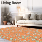 Art Nouveau Floral Swirl Pattern Rug