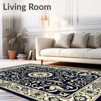 Vintage Floral Swirl Pattern Rug