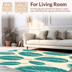 Tropical Palm Leaf Pattern Design Rug