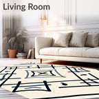 Geometric Abstract Diamond Pattern Rug