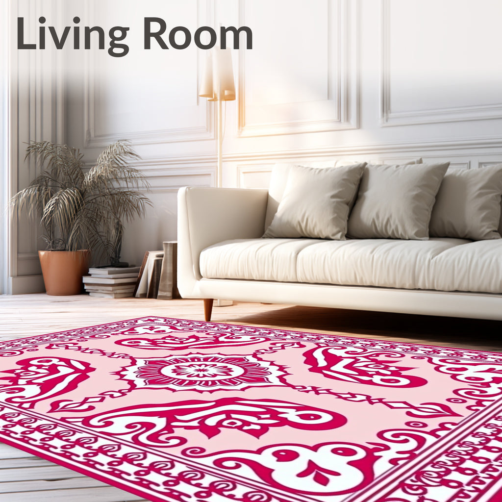 Ornate Mandala Figural Pattern Rug