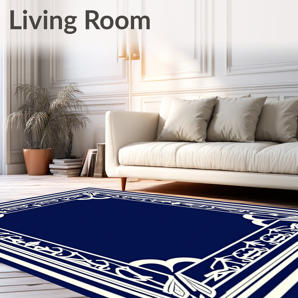 Classic White Decorative Edge Rug