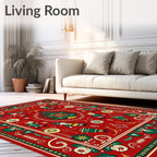 Whimsical Elf Christmas Tree Pattern Rug
