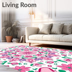 Floral Mandala Pattern with Delicate Petals Rug