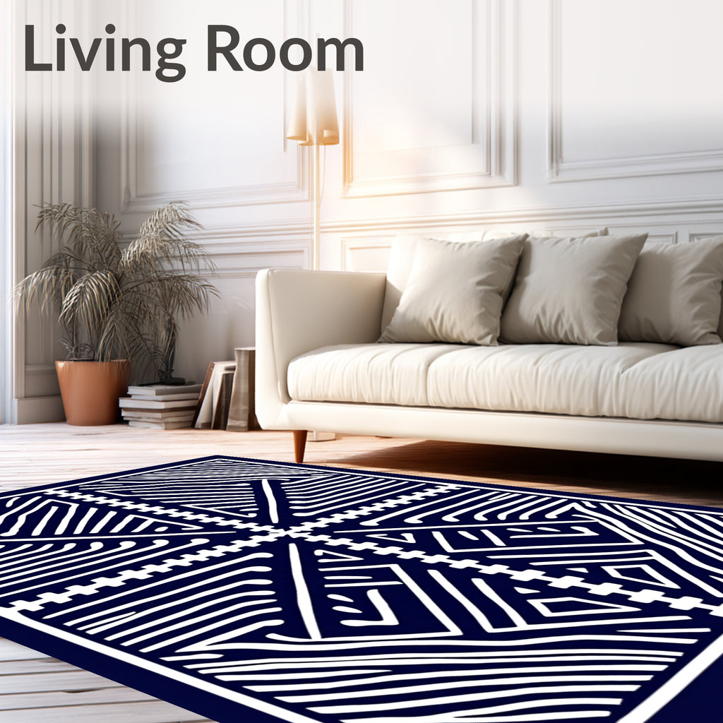 Abstract Geometric Linear Design Rug