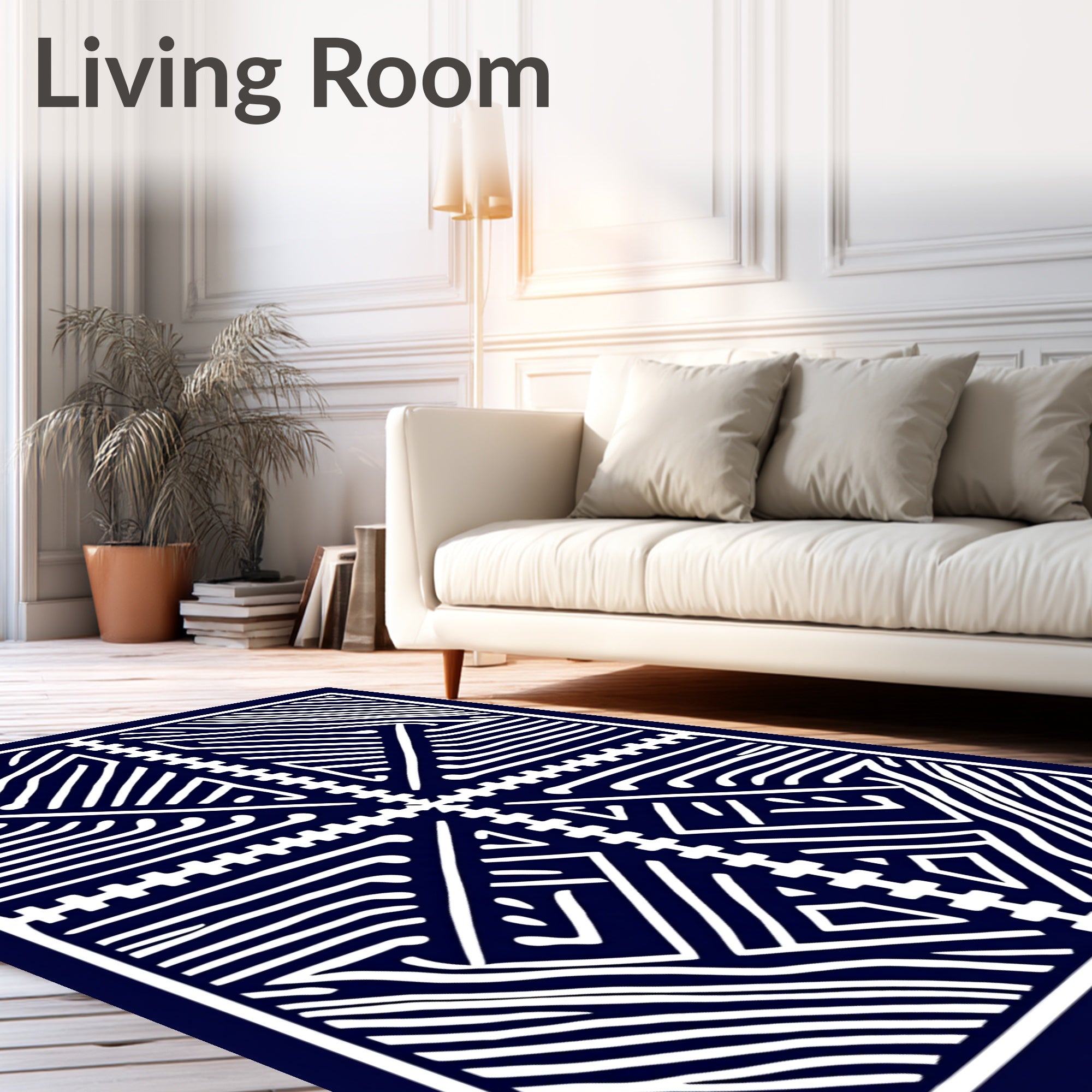 Abstract Geometric Linear Design Rug