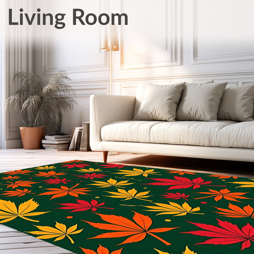 Autumn Maple Leaf Pattern Rug