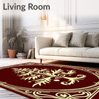 Festive Tree Ornate Frame Design Rug