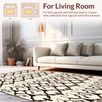 Striking Damask Patterned Overlay Rug