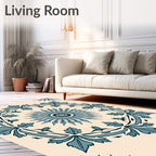 Classic Floral Medallion Pattern Rug