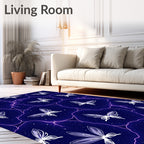 Mystical Butterflies Lightning Pattern Rug