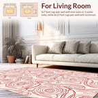 Organic Swirl Wood Grain Pattern Rug
