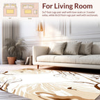Abstract Sepia Tone Floral Vines Rug