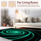 Abstract Neon Swirl Pattern Rug