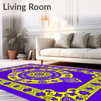 Vibrant Geometric Mandala Pattern Rug