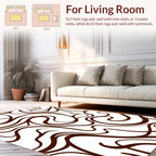 Swirling Abstract Line Art Rug