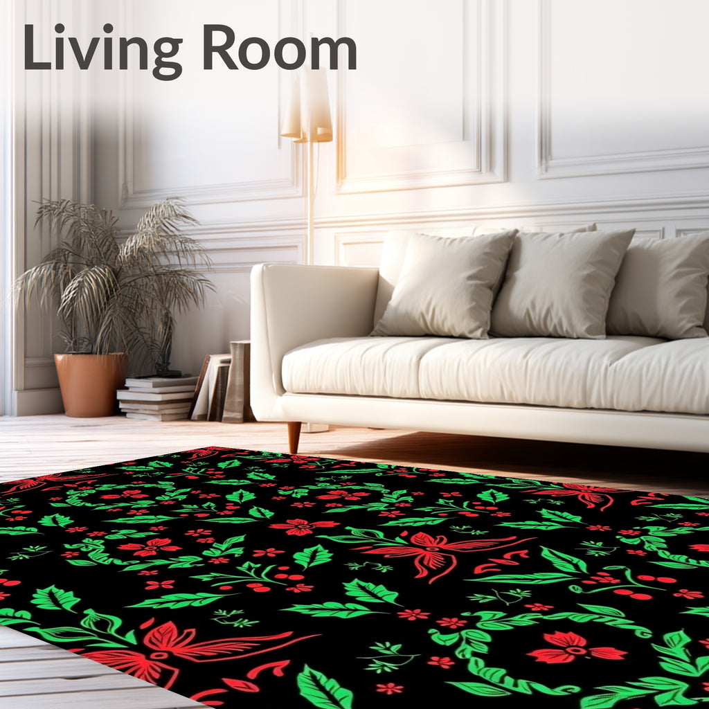 Bold Floral Vine Pattern Rug