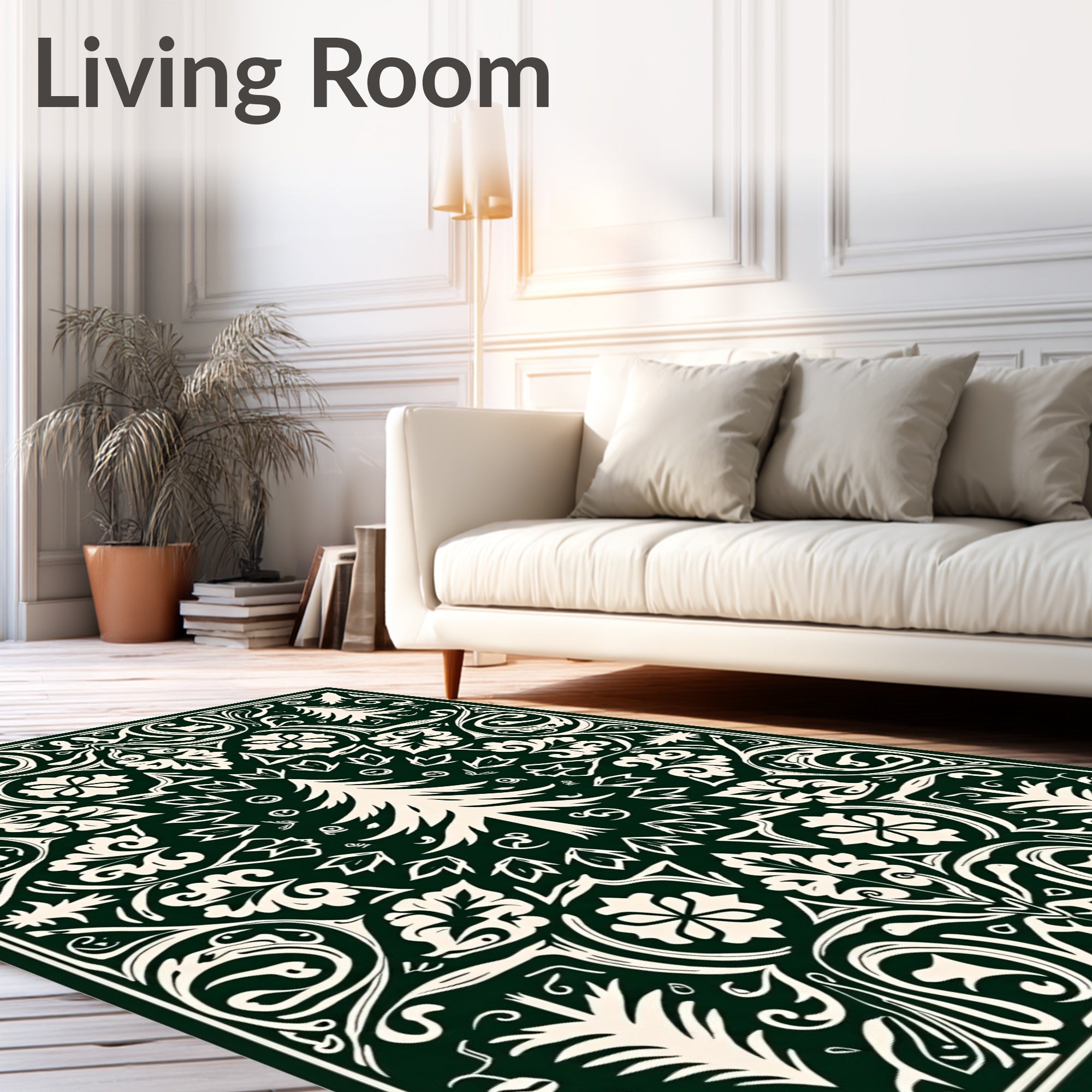 Elegant Trees Floral Symmetry Rug