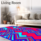 Bold Geometric Zigzag Pattern Rug