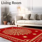 Radiant Sunburst Medallion Patterned Rug