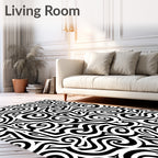 Bold Swirl Abstract Pattern Rug