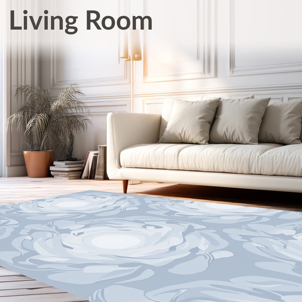 Cloudy Swirl Abstract Pattern Rug