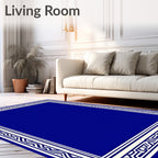 Navajo Inspired Geometric Border Rug