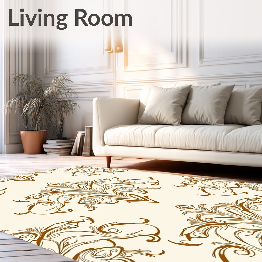 Classic Floral Swirls Ornament Pattern Rug