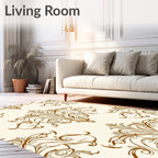 Classic Floral Swirls Ornament Pattern Rug