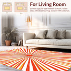 Radiant Sunburst Red Yellow Rug