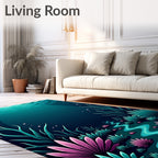 Oceanic River Fantasy Flora Design Rug