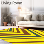 Chevron Pattern Wide Stripes Rug