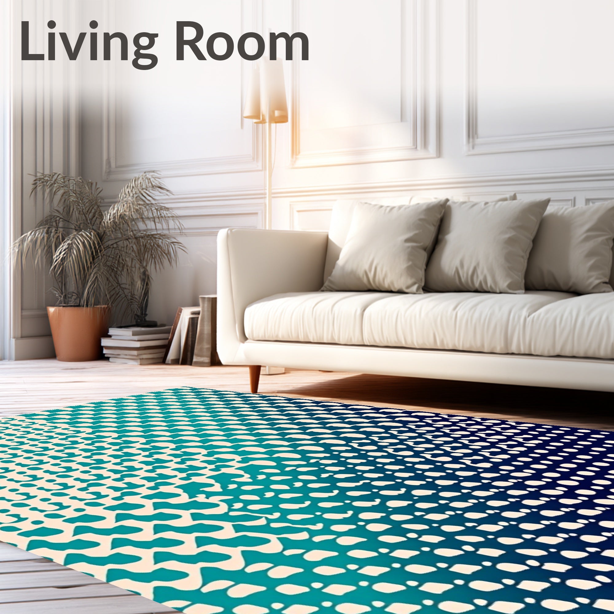 Abstract Gradient Dot Pattern Rug