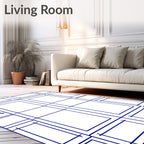 Geometric Grid Design Rug
