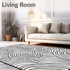 Whimsical Swirl Landscape Pattern Rug