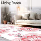 Pink Floral Medallion Pattern Rug