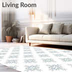 Elegant Snowflake Pattern Rug