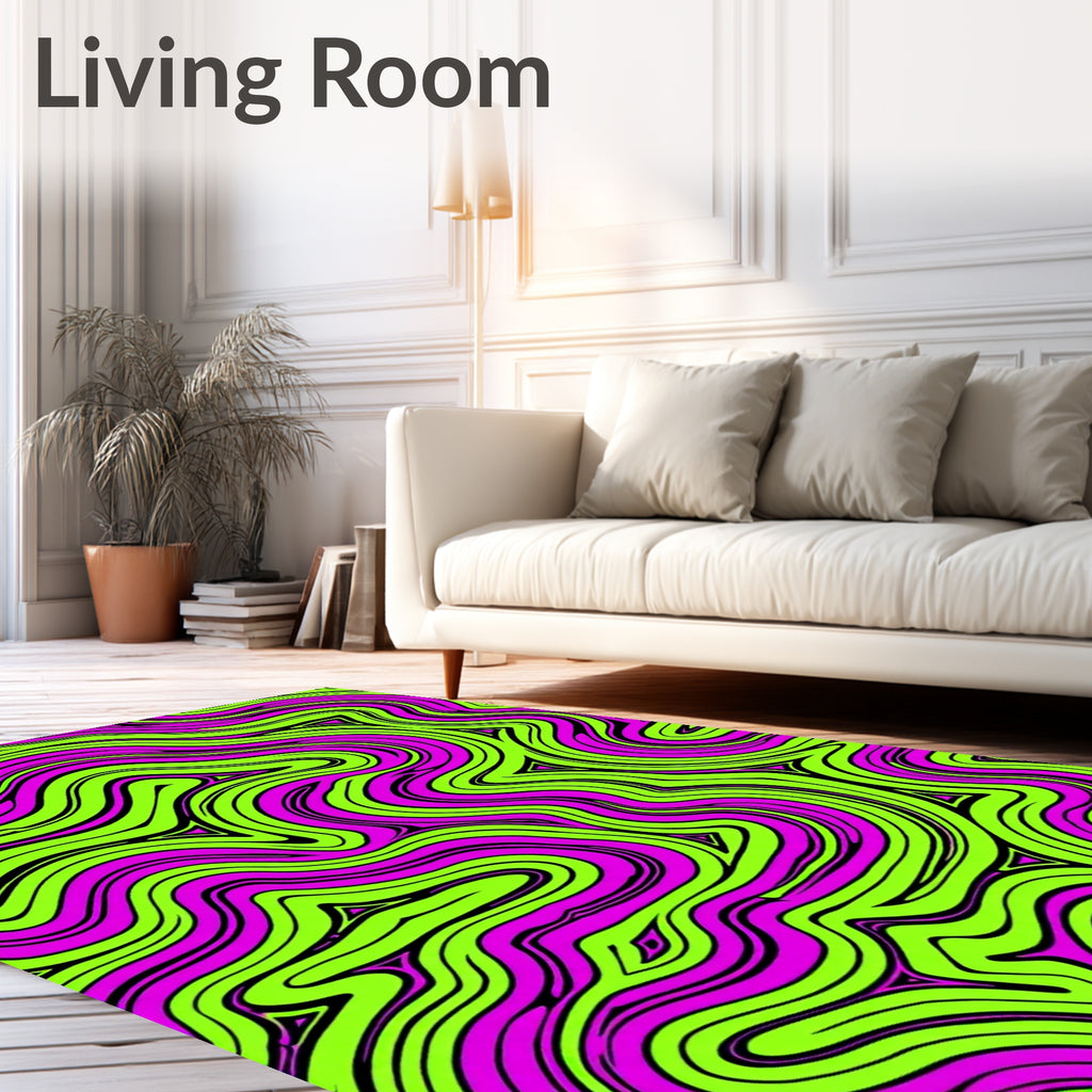 Vibrant Abstract Swirl Pattern Rug