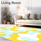 Abstract Camo Fluid Shapes Rug