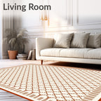 Interlocking Diamond Lattice Pattern Rug