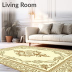 Intricate Floral Border Design Rug