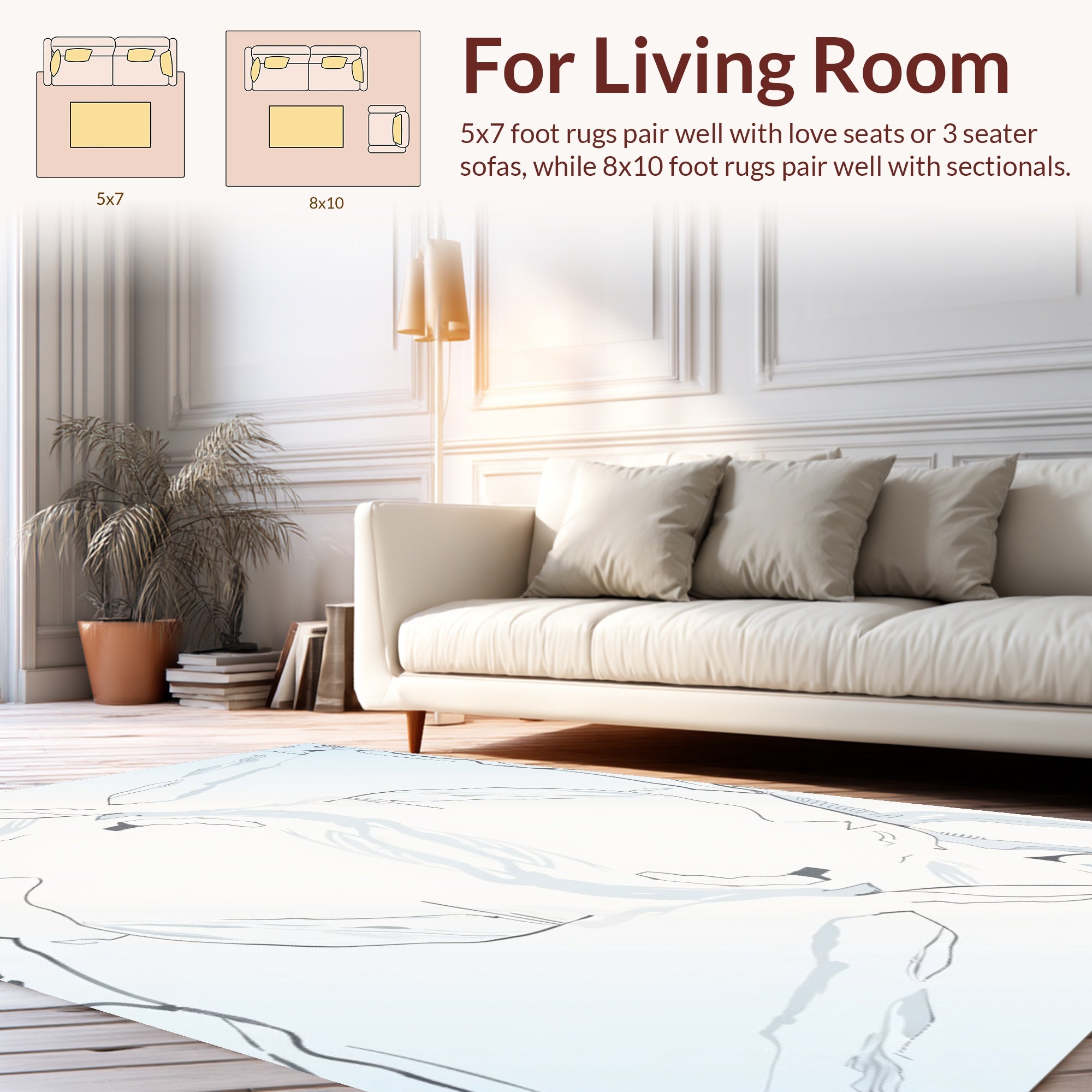 Abstract Figure Outline Design Rug